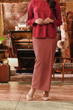 The Akar Kita Women Folded Skirt - Dark Mauve