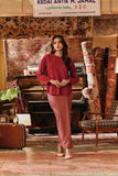 The Akar Kita Women Kedah Blouse Top - Ruby Harvest