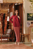 The Akar Kita Women Kedah Blouse Top - Ruby Harvest