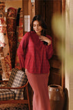 The Akar Kita Women Kedah Blouse Top - Ruby Harvest