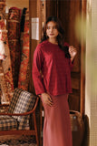 The Akar Kita Women Kedah Blouse Top - Ruby Harvest