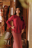 The Akar Kita Women Kedah Blouse Top - Ruby Harvest