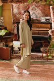 The Akar Kita Kurung Riau Top - Pale Olive