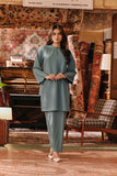 The Akar Kita Women Kurung Riau Top - Pine Green