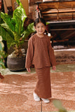 The Akar Kita Folded Skirt - Brownflux