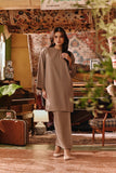 The Akar Kita Women Kurung Riau Top - Silver Mink