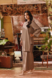 The Akar Kita Women Kurung Riau Top - Silver Mink