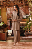 The Akar Kita Women Kurung Riau Top - Silver Mink