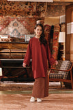 The Akar Kita Kurung Riau Top - Maroon Dust