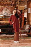 The Akar Kita Kurung Riau Top - Maroon Dust