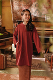 The Akar Kita Kurung Riau Top - Maroon Dust