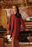 The Akar Kita Kurung Riau Top - Maroon Dust