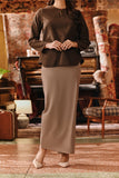 The Akar Kita Women Folded Skirt - Silver Mink