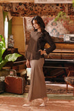 The Akar Kita Women Kedah Blouse Top - Brown Dash