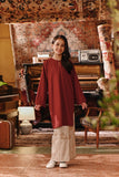 The Akar Kita Kurung Riau Top - Maroon Dust