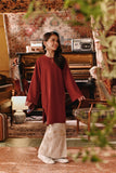 The Akar Kita Kurung Riau Top - Maroon Dust