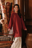 The Akar Kita Kurung Riau Top - Maroon Dust