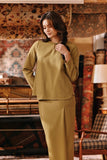 The Akar Kita Women Kedah Blouse Top - Butter Olive