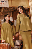 The Akar Kita Women Kedah Blouse Top - Butter Olive