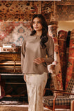 The Akar Kita Women Kedah Blouse Top - Silver Mink