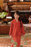 The Akar Kita Kebaya Top - Mandarin Red