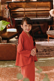 The Akar Kita Kebaya Top - Mandarin Red