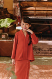 The Akar Kita Kebaya Top - Mandarin Red