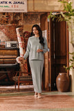 The Akar Kita Women Kedah Blouse Top - Gray Mist