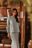 The Akar Kita Women Kedah Blouse Top - Gray Mist