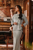 The Akar Kita Women Kedah Blouse Top - Gray Mist