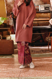 The Akar Kita Jacquard Skirt - Burgundy Glow