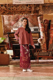 The Akar Kita Jacquard Skirt - Burgundy Glow