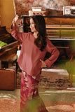 The Akar Kita Kedah Blouse Top - Dark Mauve