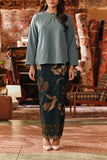 The Akar Kita Women Jacquard Skirt - Emerald Glow