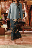 The Akar Kita Women Jacquard Skirt - Emerald Glow