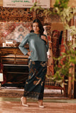 The Akar Kita Women Jacquard Skirt - Emerald Glow