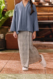 The Akar Kita Folded Skirt - Nature Linen