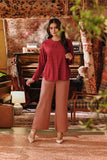 The Akar Kita Women Kedah Blouse Top - Ruby Harvest