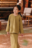 The Akar Kita Kedah Blouse Top - Butter Olive