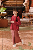 The Akar Kita Folded Skirt - Dark Mauve