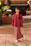 The Akar Kita Folded Skirt - Dark Mauve