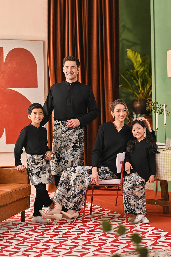 The Capai Men Baju Melayu Top - Black
