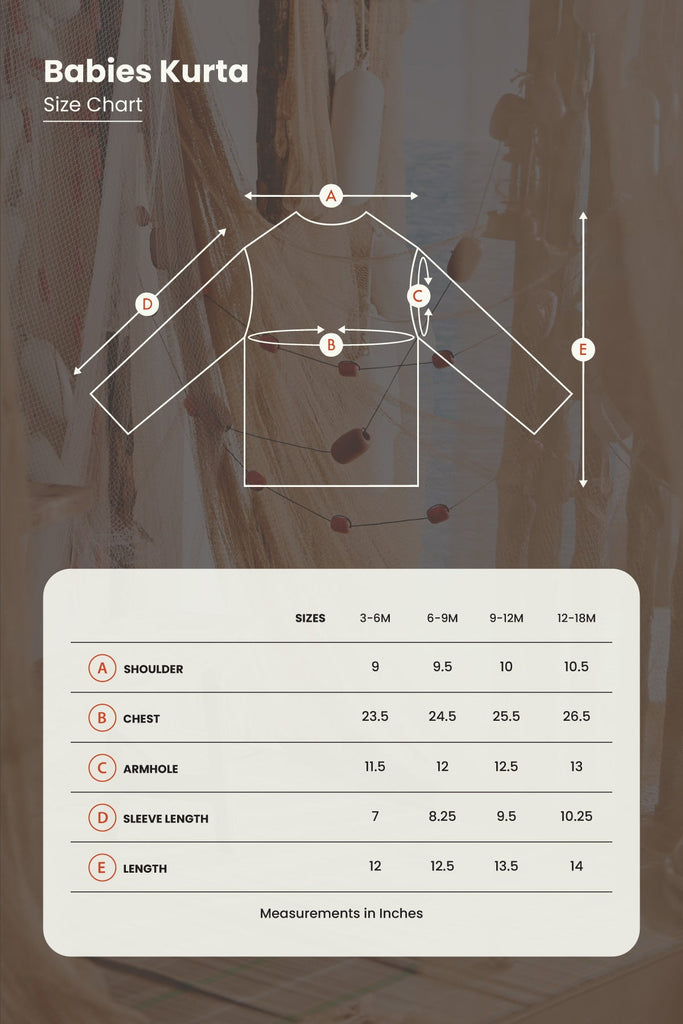 The Harbour Babies Kurta - Light Grey