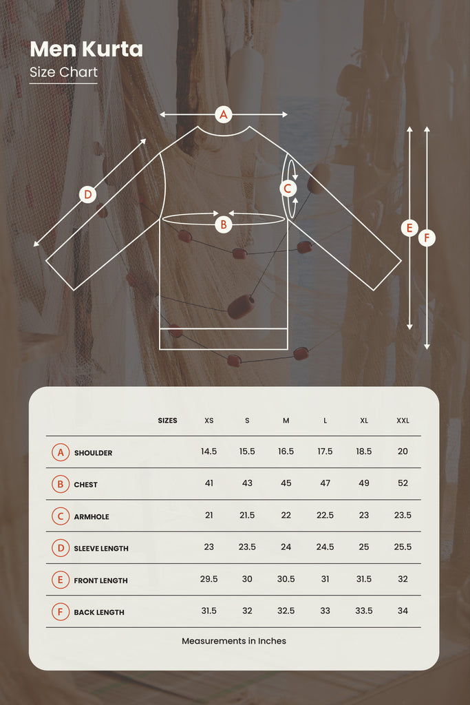 The Harbour Men Kurta - Arctic Blue