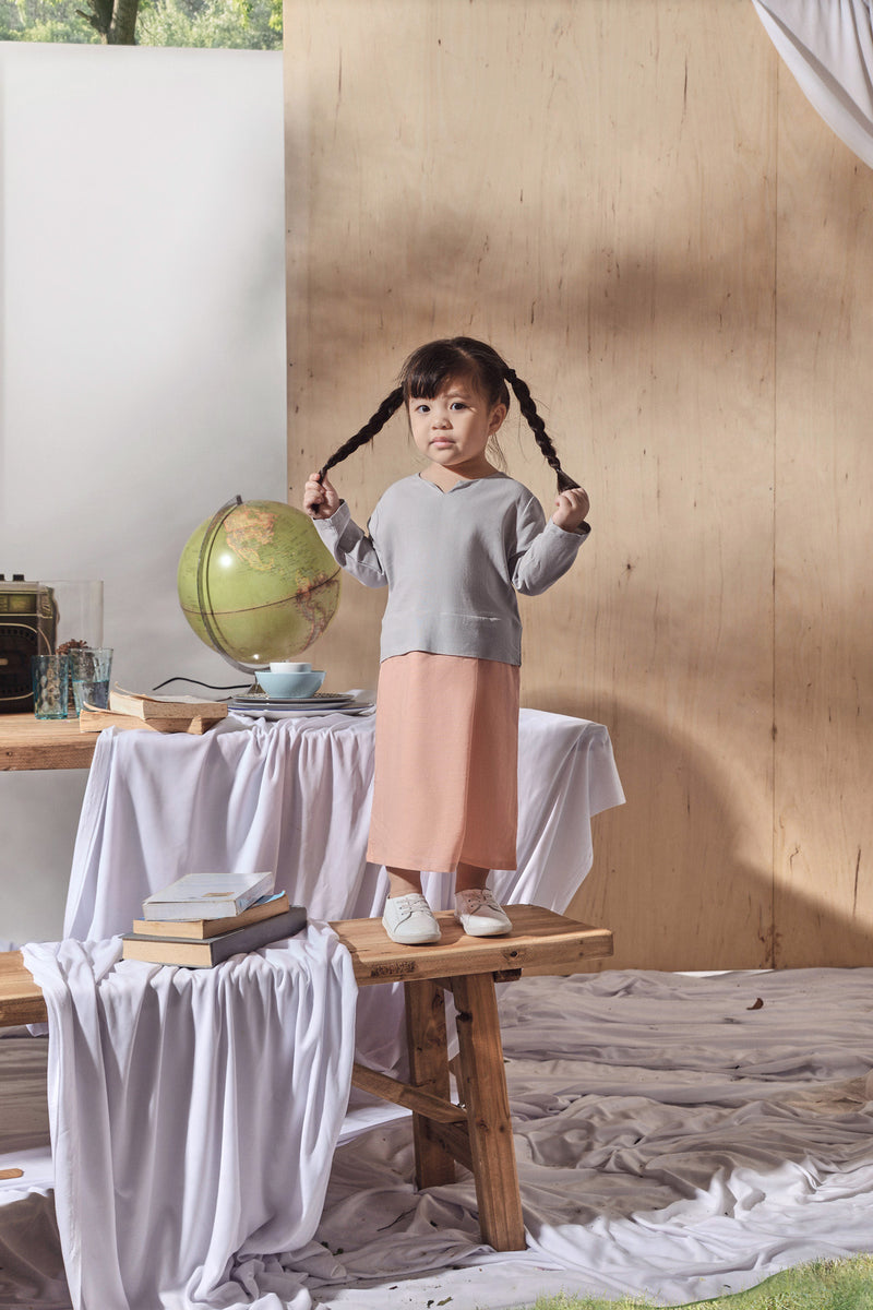 Light Grey Babies Kurung