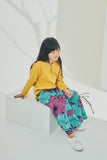 Kurung Blouse matching print Overlay skirt