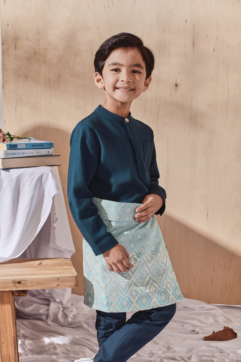 Emerald Green Baju Melayu Top