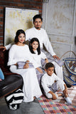 Family matching set samping pouch dan baju melayu baju kurung kanak-kanak