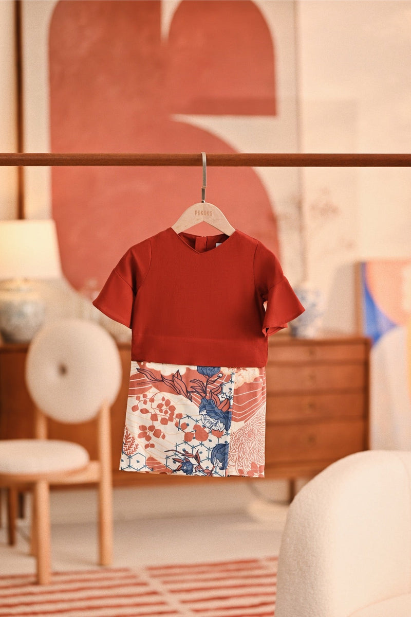 The Titi Babies Kurung - Terracotta Marrakesh