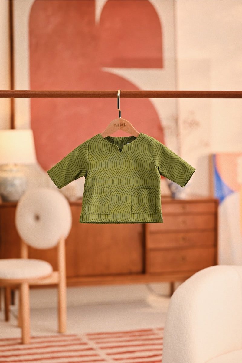 The Titi Babies Kurta - Olive Grove